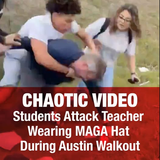Chaos Erupts During Anti-ICE Walkout After Teacher Wearing MAGA Hat Is Targeted