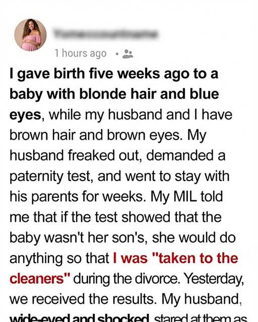 My Husband Demanded a Paternity Test After Our Baby Was Born — The Results Left Him Stunned
